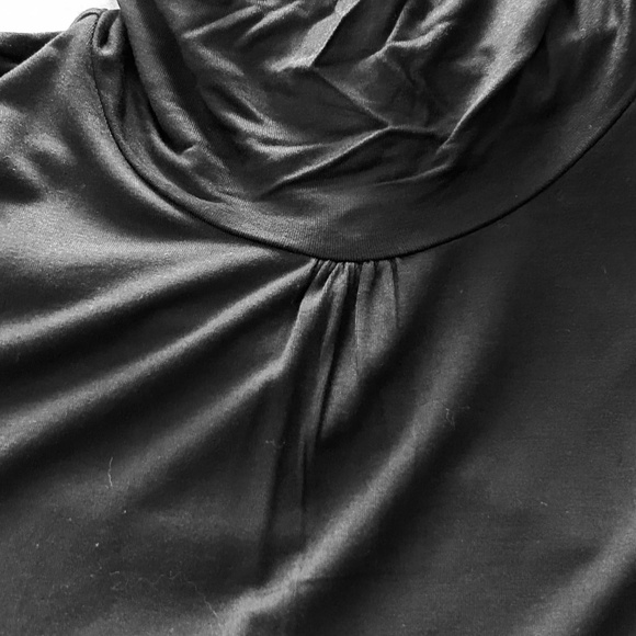 SWEATER, TURTLENECK, BLACK, SZ 3X, LONG SLEEVES, SHIRRING DETAIL ON SLEEVES, - Picture 8 of 11